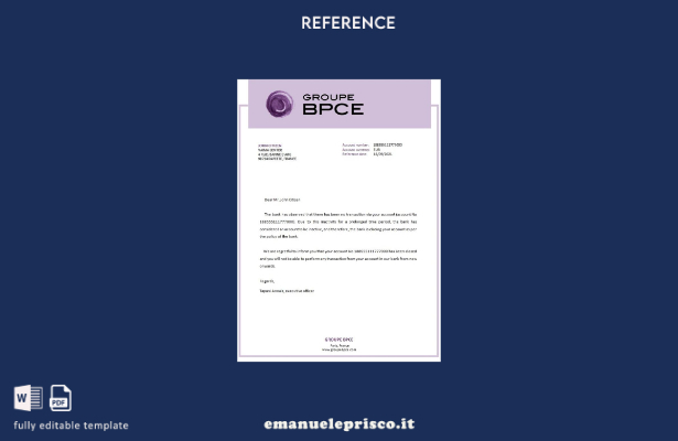 modello di riferimento chiusura stile verificato Francia Groupe BPCE